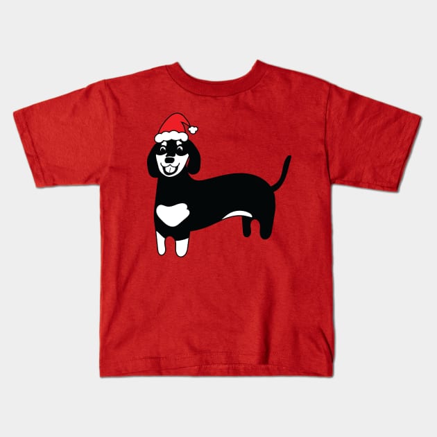 Christmas Dachshund Kids T-Shirt by holidaystore